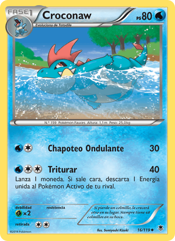 Croconaw, carta 16 de Fuerzas Fantasmales