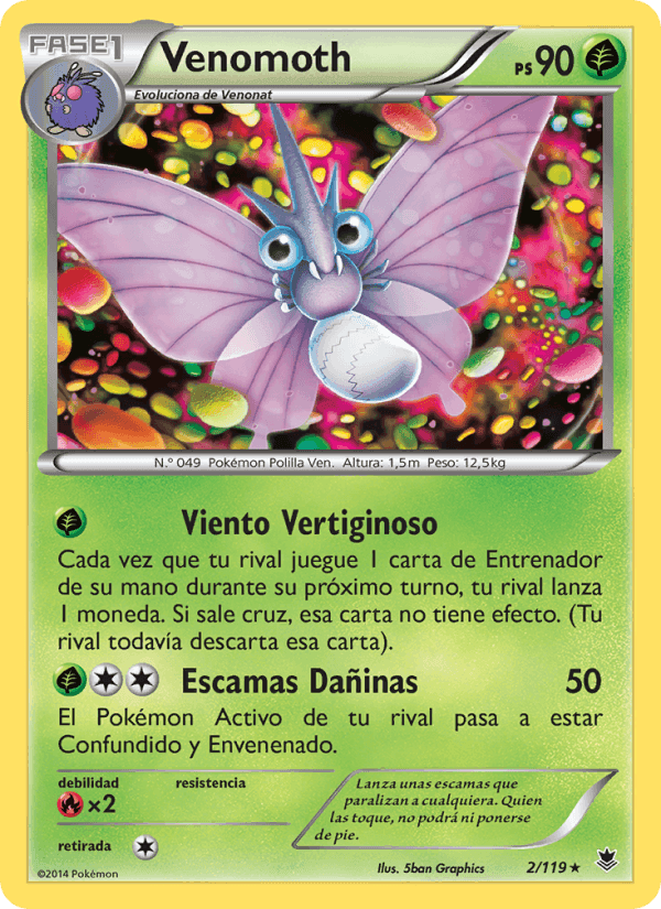 Venomoth, carta 2 de Fuerzas Fantasmales