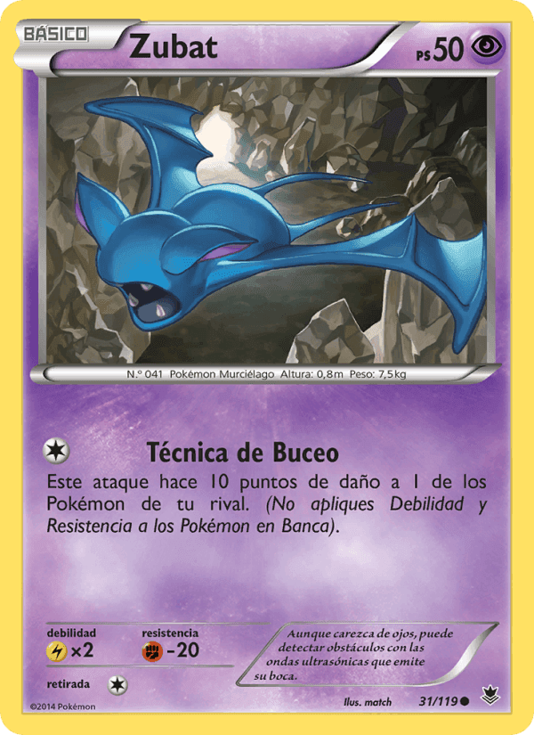 Zubat, carta 31 de Fuerzas Fantasmales