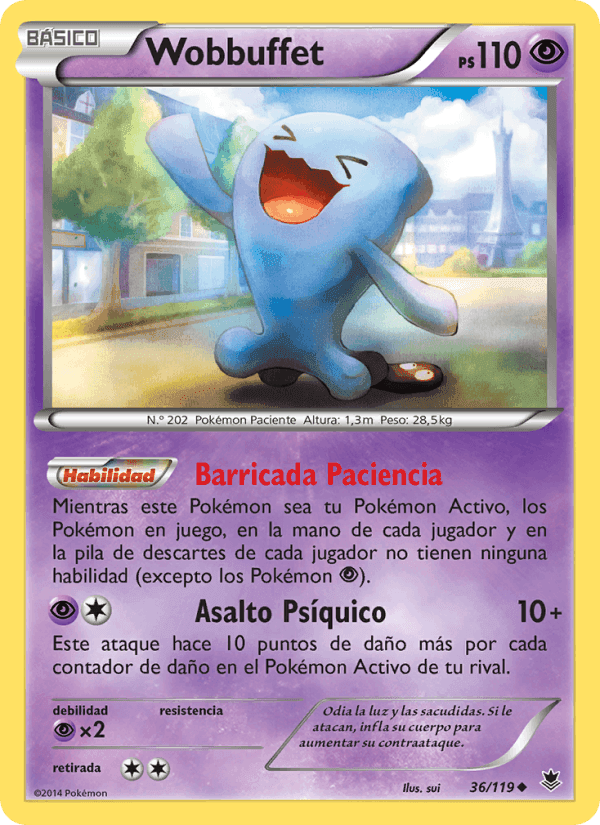 Wobbuffet, carta 36 de Fuerzas Fantasmales