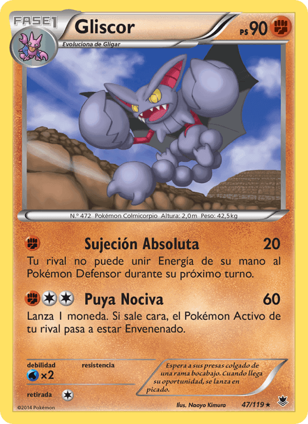 Gliscor, carte 47 de Fuerzas Fantasmales