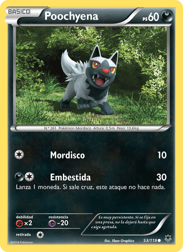 Poochyena, carte 53 de Fuerzas Fantasmales