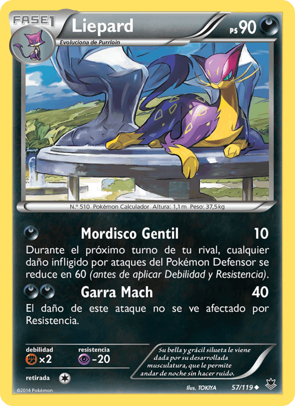 Liepard, carta 57 de Fuerzas Fantasmales