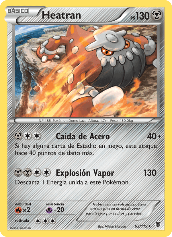 Heatran, card 63 from Fuerzas Fantasmales