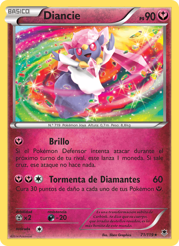 Diancie, carta 71 de Fuerzas Fantasmales