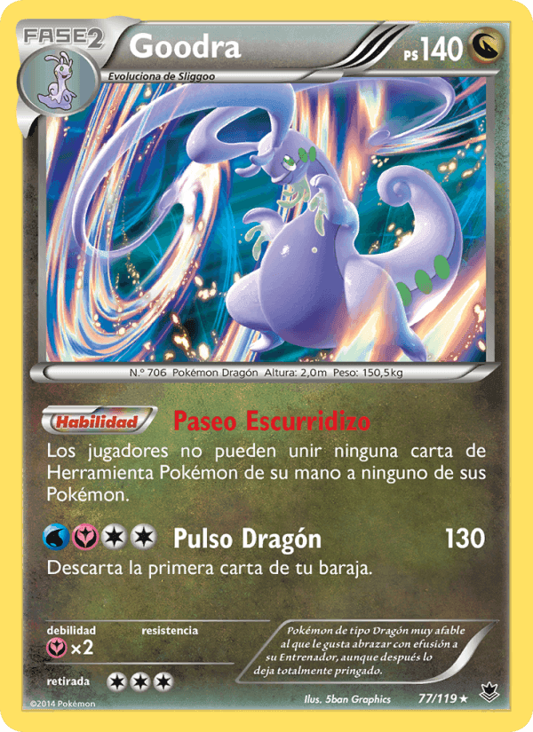 Goodra, carta 77 de Fuerzas Fantasmales