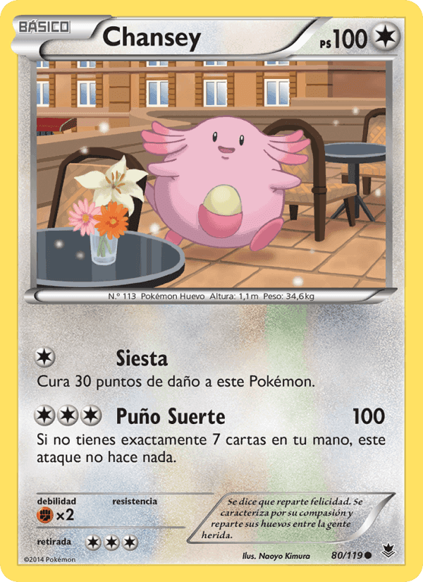 Chansey, carte 80 de Fuerzas Fantasmales