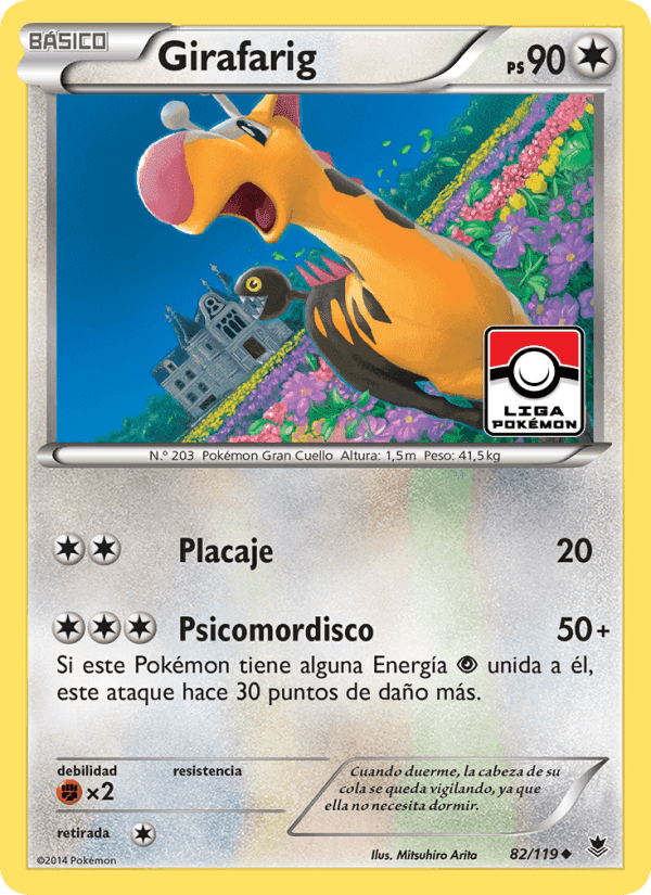 Girafarig, carta 82 de Fuerzas Fantasmales