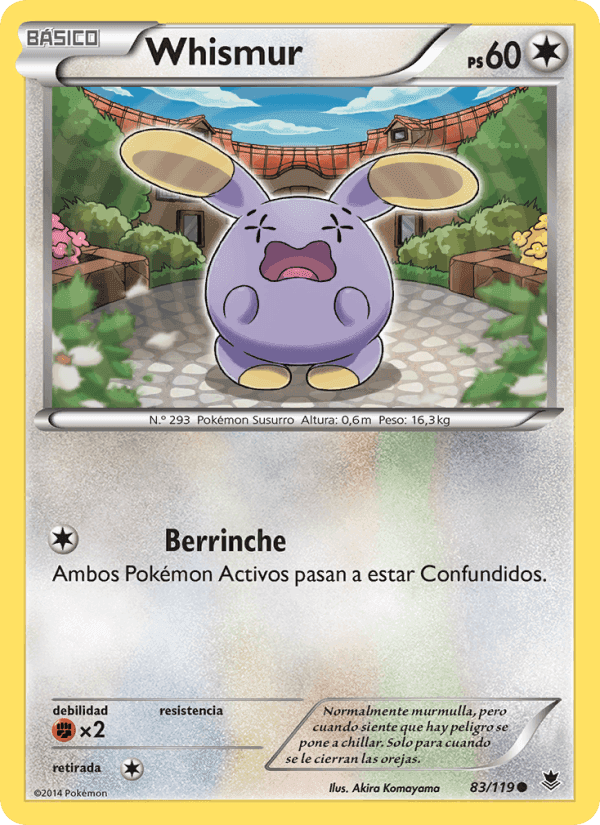 Whismur, carta 83 de Fuerzas Fantasmales