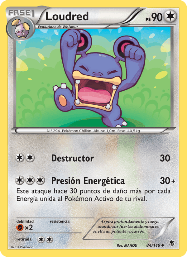 Loudred, carta 84 de Fuerzas Fantasmales