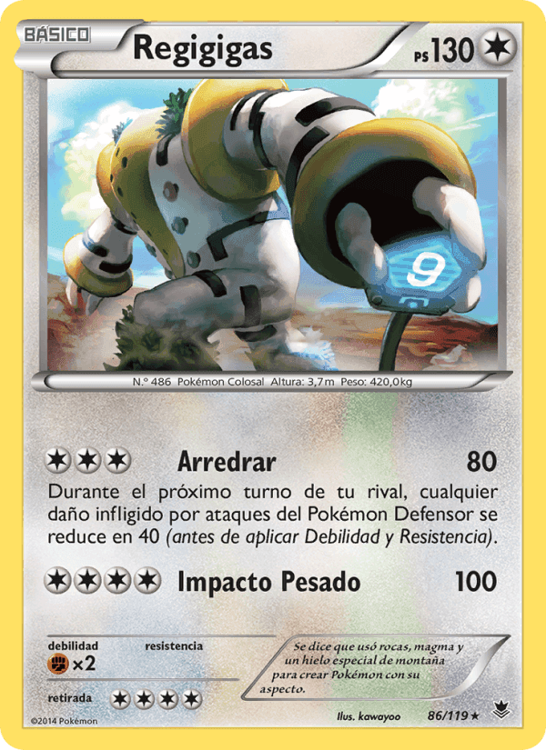 Regigigas, carta 86 de Fuerzas Fantasmales
