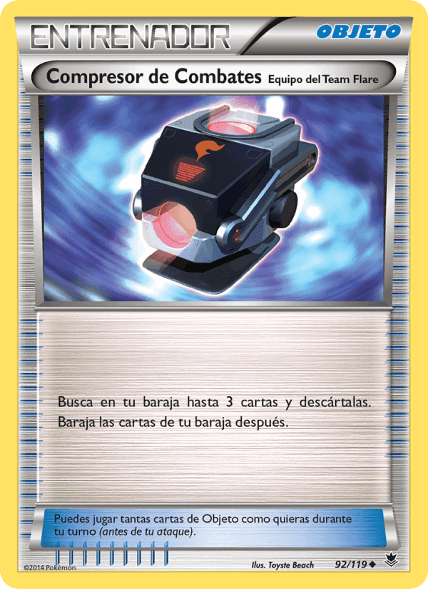 Compresor de Combates Equipo del Team Flare, carta 92 de Fuerzas Fantasmales