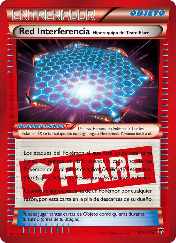 Red Interferencia Hiperequipo del Team Flare, carta 98 de Fuerzas Fantasmales