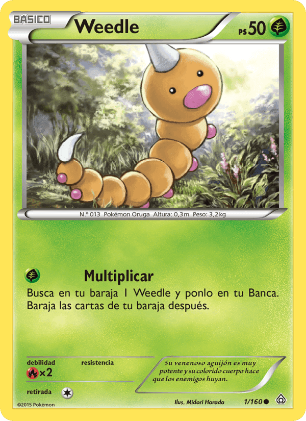Weedle, carta 1 de Duelos Primigenios