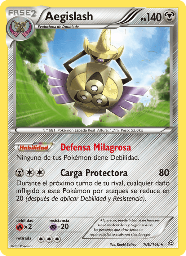 Aegislash, carta 100 de Duelos Primigenios