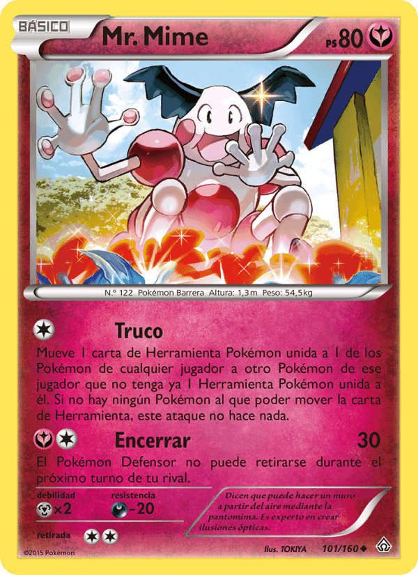 Mr. Mime, card 101 from Duelos Primigenios
