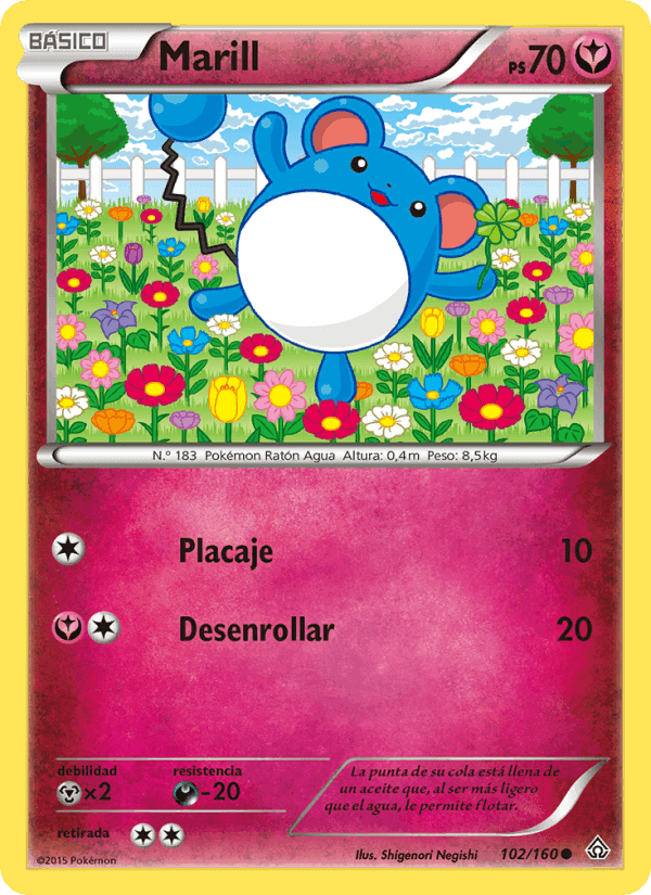 Marill, carta 102 de Duelos Primigenios