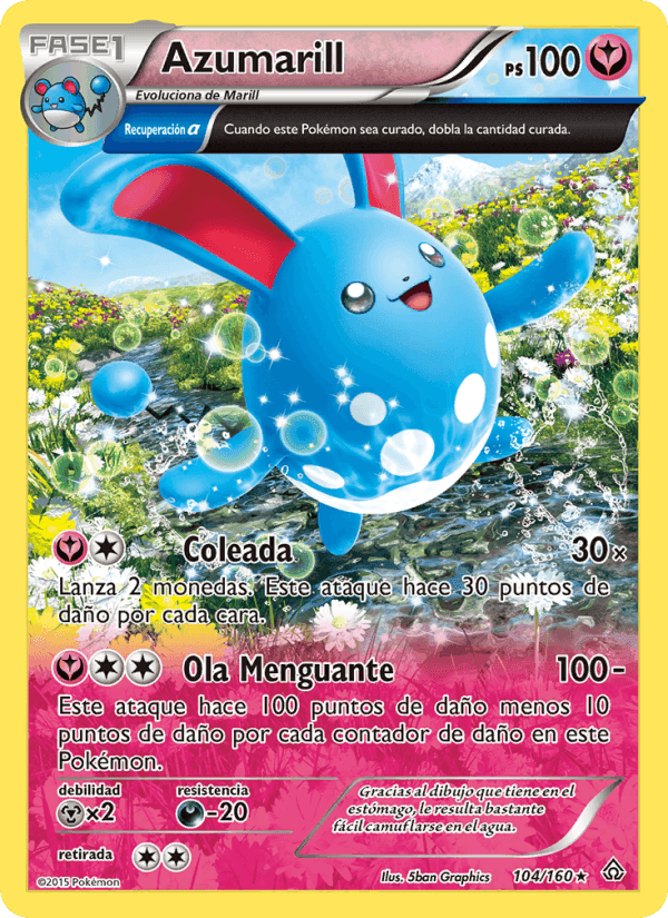 Azumarill, carta 104 de Duelos Primigenios