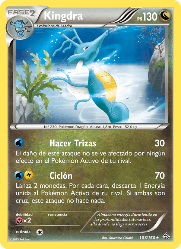 Kingdra, carta 107 di Duelos Primigenios