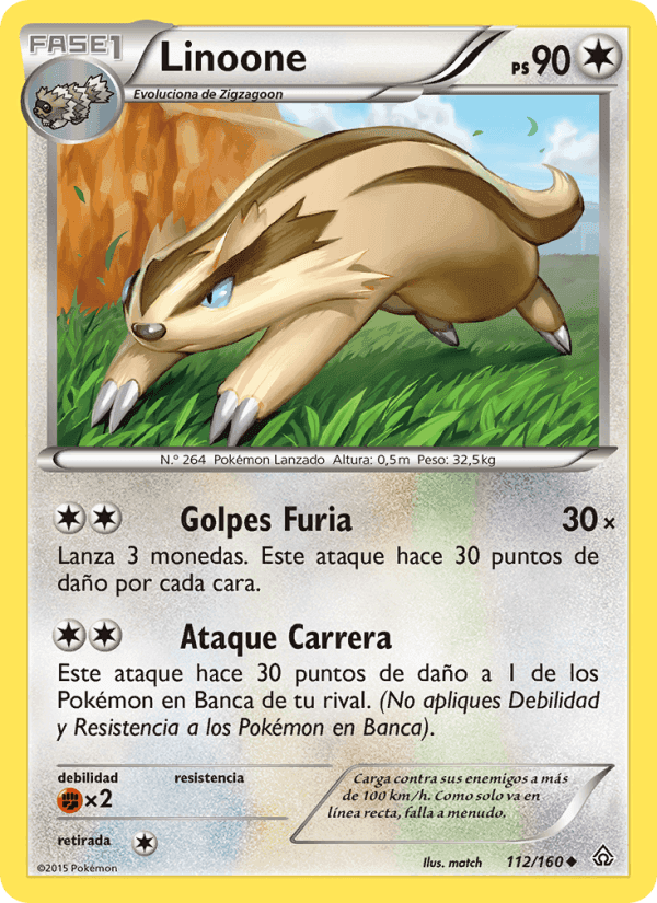 Linoone, carta 112 di Duelos Primigenios