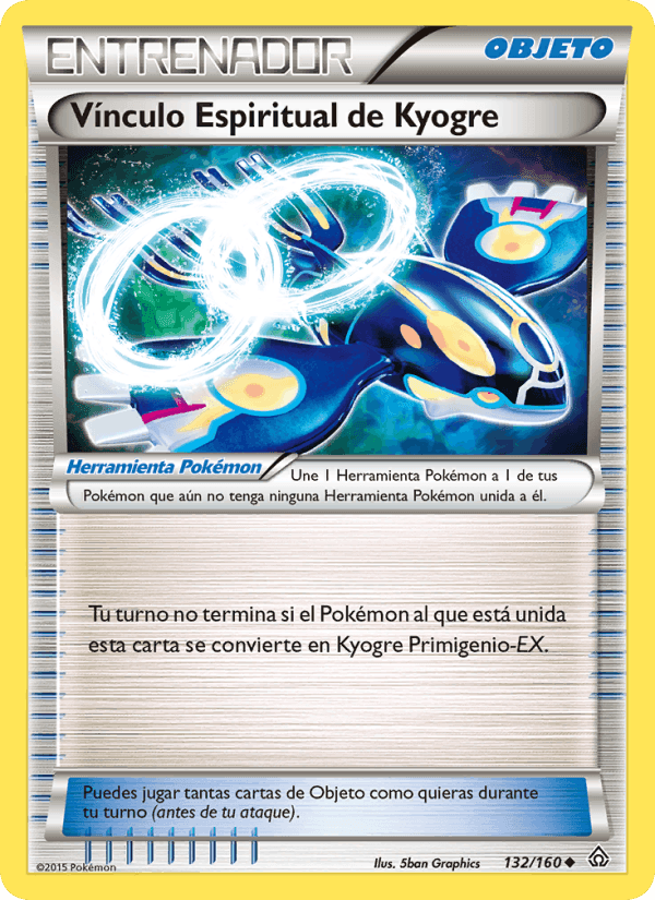 Vínculo Espiritual de Kyogre, carta 132 de Duelos Primigenios
