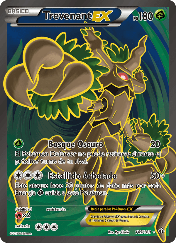 Trevenant EX, carta 145 de Duelos Primigenios