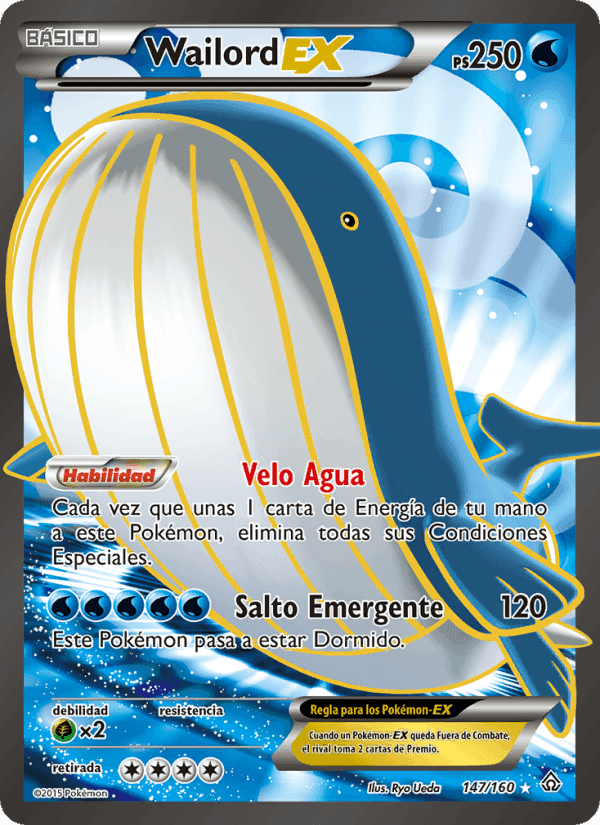 Wailord EX, carta 147 de Duelos Primigenios