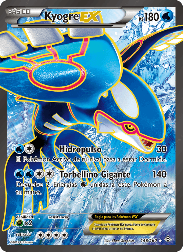 Kyogre EX, carta 148 de Duelos Primigenios