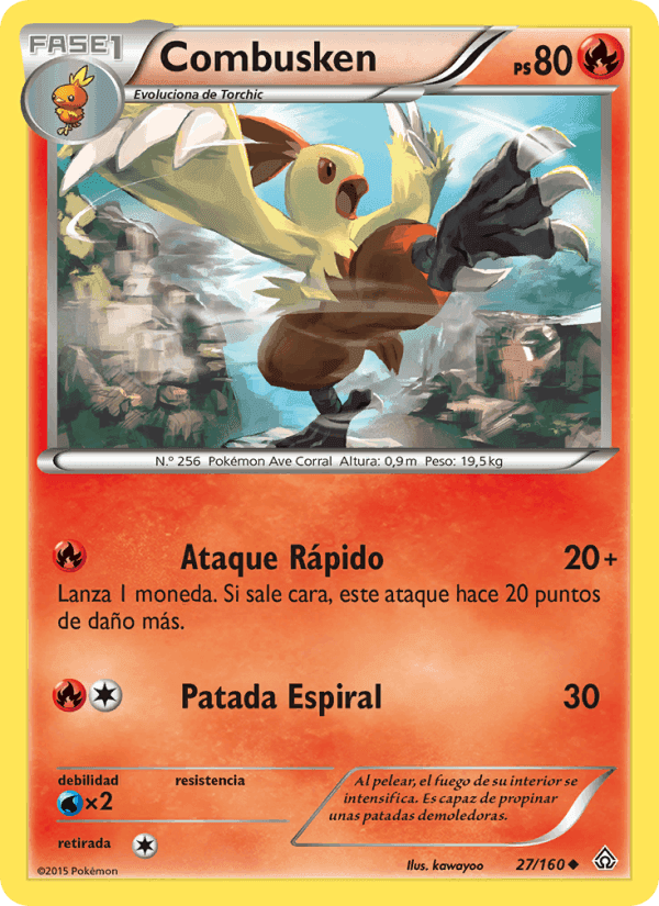 Combusken, carta 27 de Duelos Primigenios