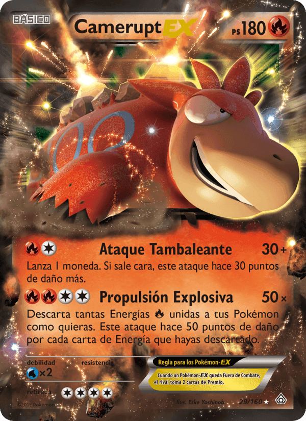Camerupt EX, carta 29 de Duelos Primigenios