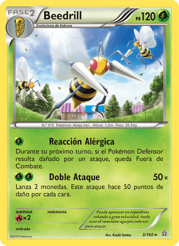 Beedrill, card 3 from Duelos Primigenios