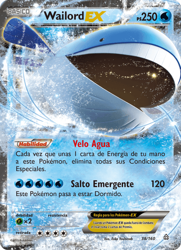 Wailord EX, carta 38 de Duelos Primigenios