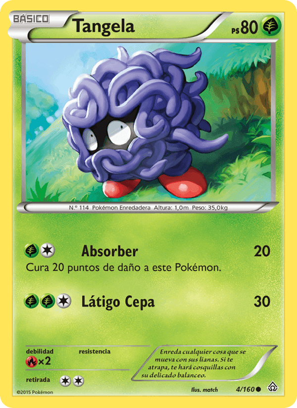 Tangela, card 4 from Duelos Primigenios