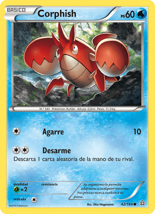 Corphish, carta 42 de Duelos Primigenios