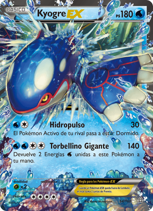 Kyogre EX, carta 54 de Duelos Primigenios