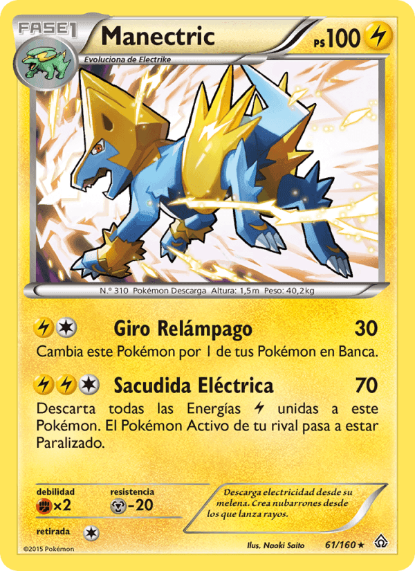 Manectric, carta 61 di Duelos Primigenios
