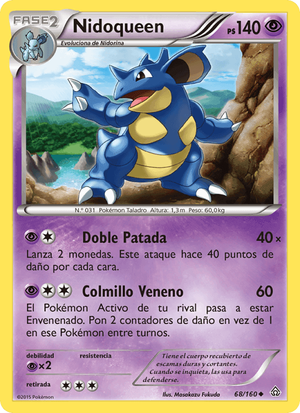 Nidoqueen, card 68 from Duelos Primigenios