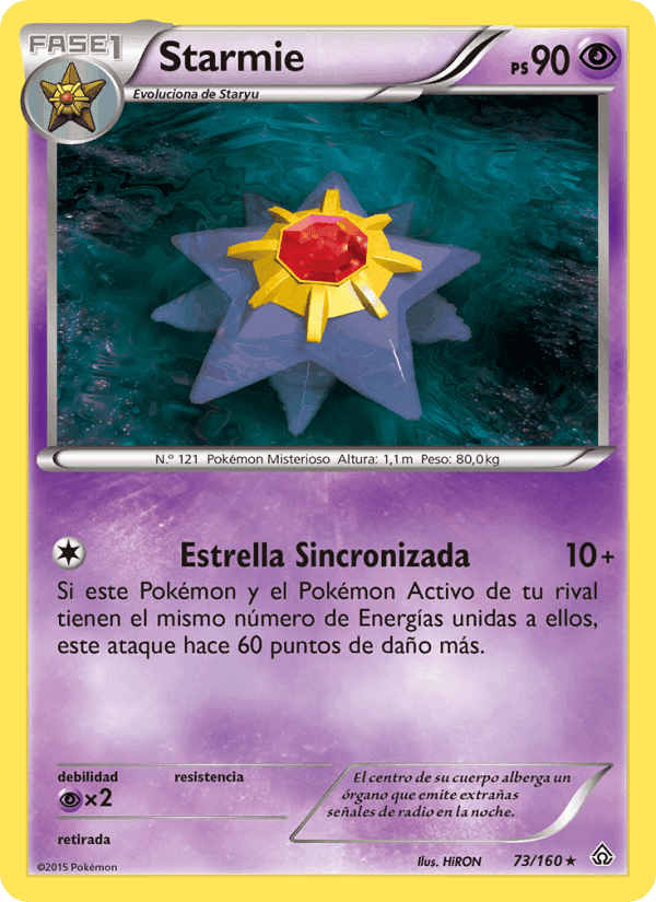 Starmie, carta 73 de Duelos Primigenios