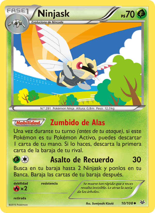 Ninjask, carta 10 de Cielos Rugientes