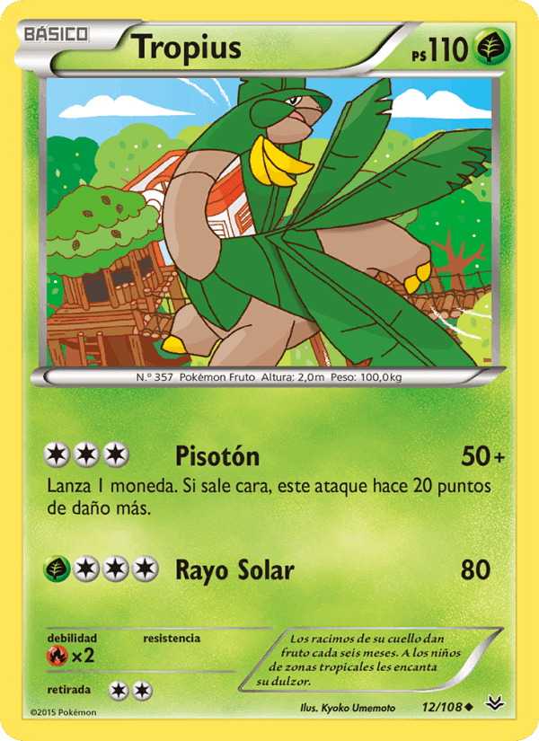 Tropius, carta 12 de Cielos Rugientes
