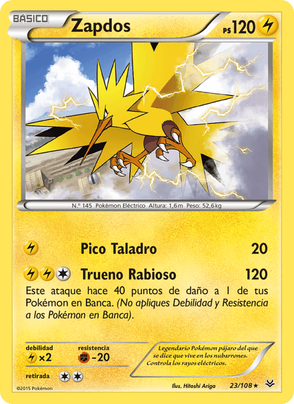 Zapdos, carta 23 de Cielos Rugientes