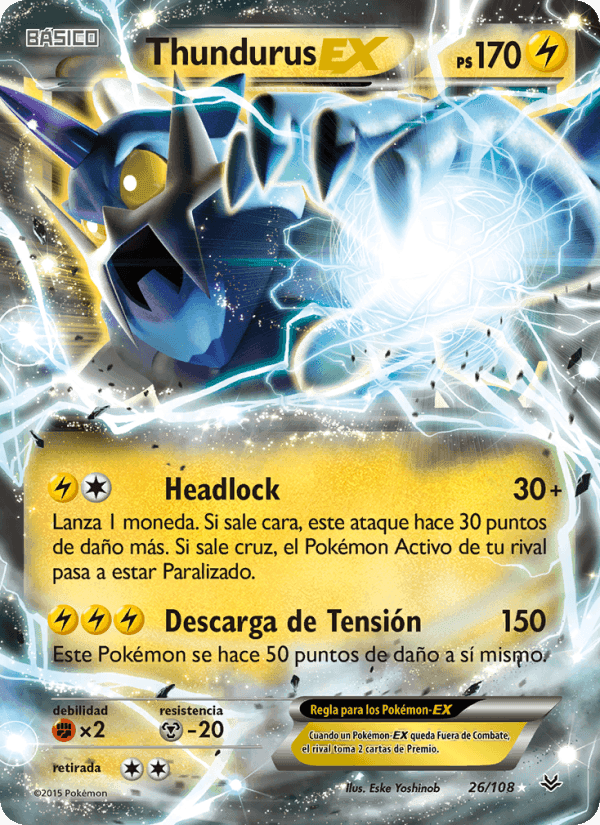 Thundurus EX, carta 26 de Cielos Rugientes