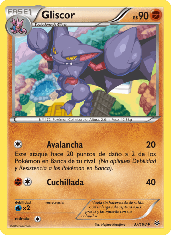 Gliscor, card 37 from Cielos Rugientes