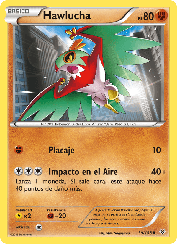 Hawlucha, carta 39 de Cielos Rugientes