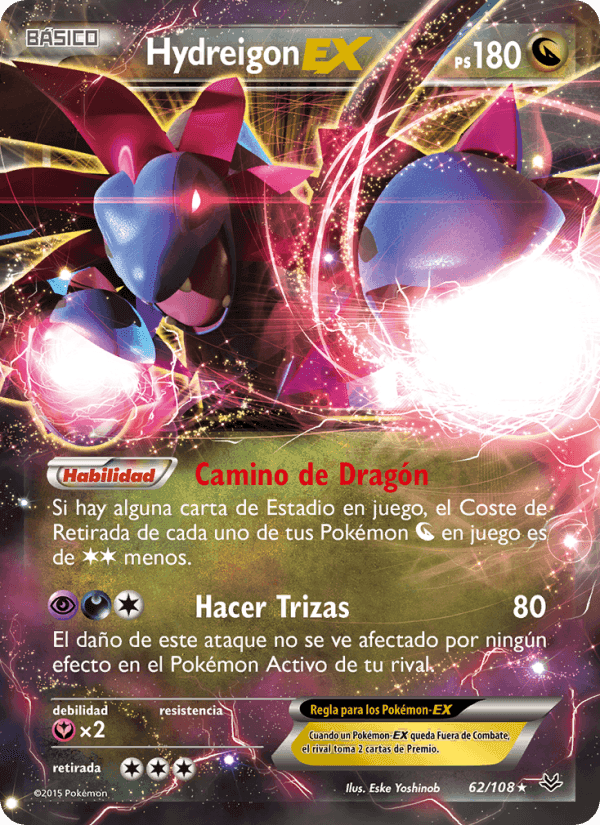 Hydreigon EX, carta 62 de Cielos Rugientes