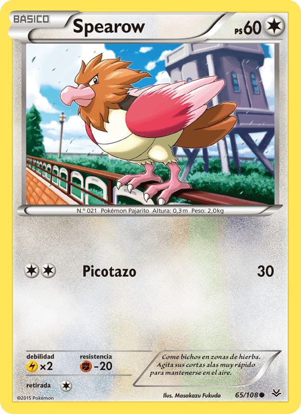Spearow, carta 65 de Cielos Rugientes