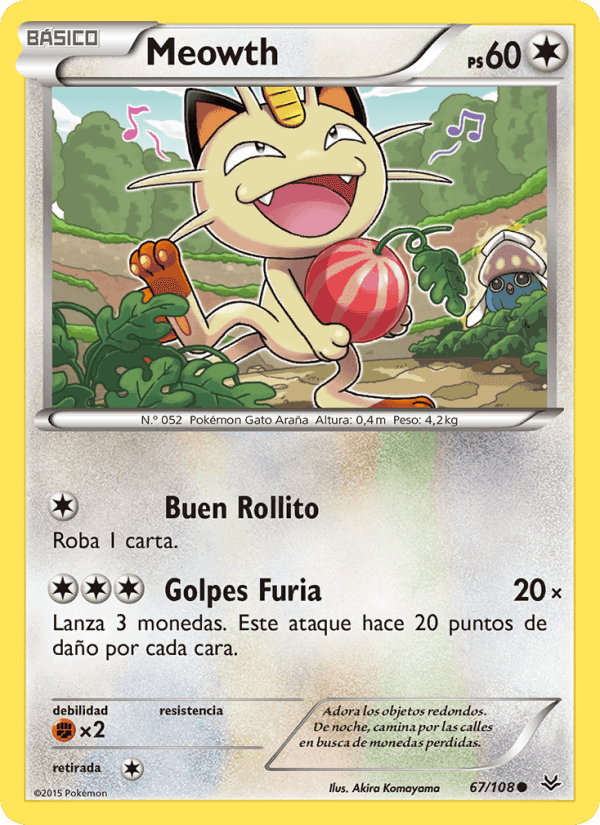 Meowth, card 67 from Cielos Rugientes