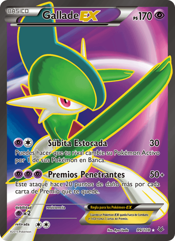 Gallade EX, card 99 from Cielos Rugientes