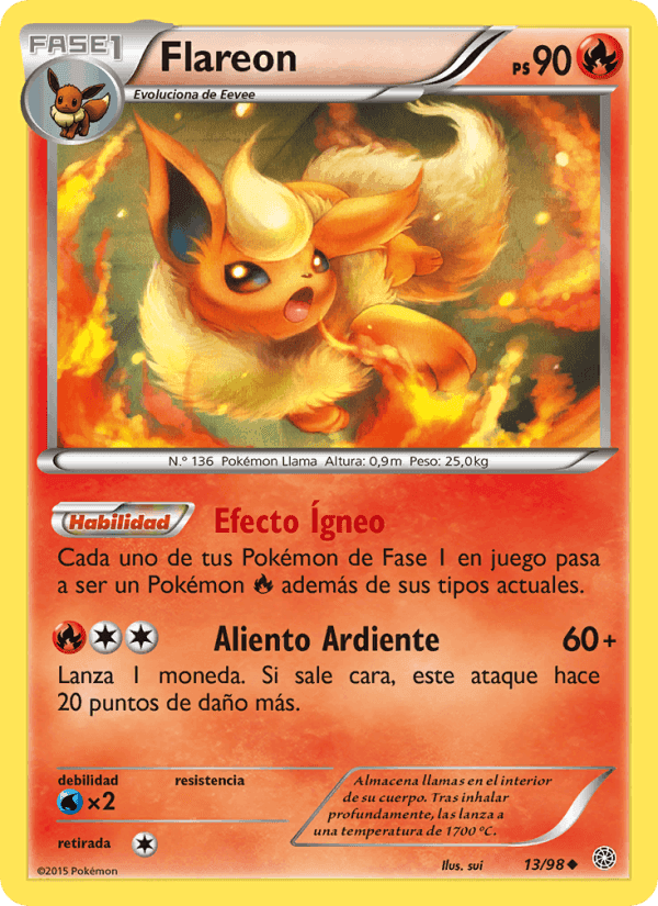Flareon, carta 13 de Antiguos Orígenes