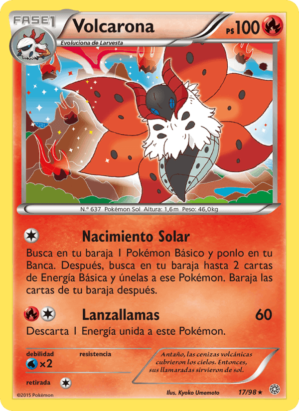 Volcarona, card 17 from Antiguos Orígenes